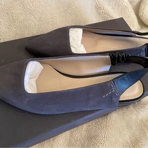 Theory Black Ballet Flats Elegant Design Size 35 Soft Black
